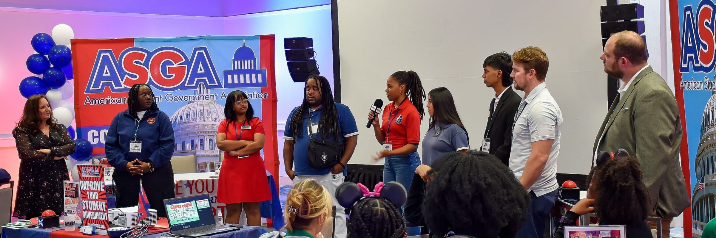 Student government officers at an ASGA conference